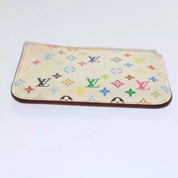 LOUIS VUITTON Multicolor Pochette Cles NM Coin Purse White - Picture 3 of 7